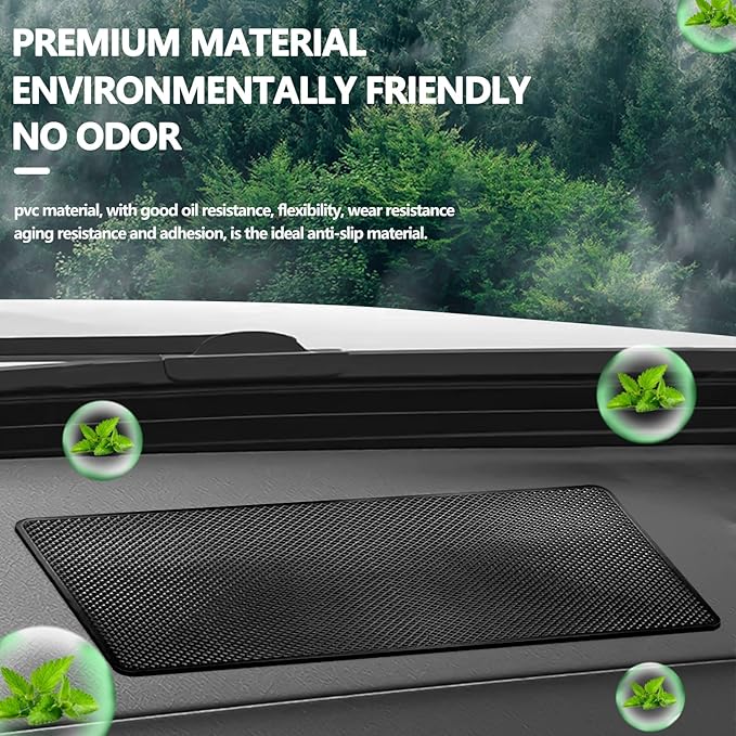 Dashboard mat Rubber Non-Slip mat, 15.7"x7.8" Large Size car Non-Slip mat, car Dashboard Accessories for car Interior Organizer.