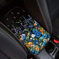 Wild Floral Car Armrest Cover Center Console Cover for Women, Cottagecore Theme Auto Accessories Interior Arm Rest Cover Pad