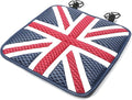 Universal British Flag Car Seat Cushion for MINI Cooper Compatible w/Clubman Countryman Cooper S J01 J05 U25 R/F Series Cooling Pad & Memory Foam (Red)