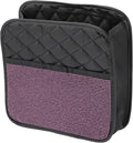 1 Pcs Universal Car Trash Can Hanging 10.2" Length 3.5" Width 10.2" Height Trash Bin Pink Black Faux Leather Rhinestone