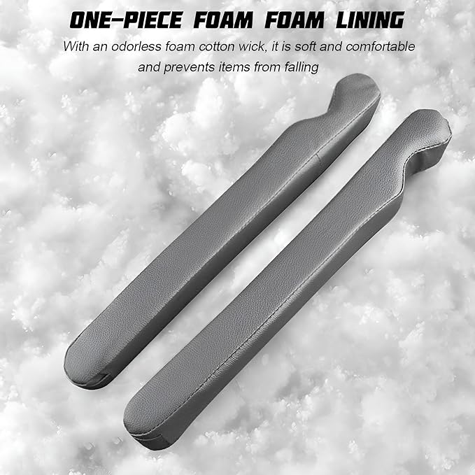 Mandark Car Seat Gap Filler, 2PCS Leather Vehicle Gap Stopper to Fill Between Seat and Console, Automotive Crevice Plug Blocker Accessories from Dropping, Universal for SUV, Sedan, Truck (Gray)