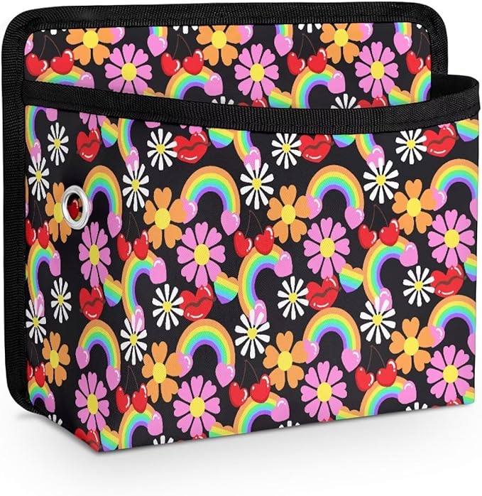 Cute Daisy Car Side Pocket Organizer Universal Car Seat Side Pocket Pouch Auto Console Door Organizer Bag Holder for Phone Sunglasses Keys Multifunction for Most Cars SUV