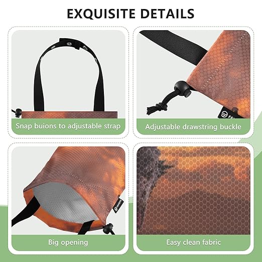 ALAZA Hanging Car Trash Bags Garbage Bag Trash Can for Back Seat Small Dinosaur Dragon Washable Storage Bag Retractable 2 Pack