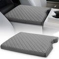 ISSYAUTO Center Console Cover Compatible with 2015-2025 F150, 2017-2025 F250 F350 F450 with 40/20/40 Jump Seat, Leather Armrest Cover Center Console Cushion, Gray (Jump Seat Only)