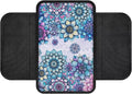 Vibrant Boho Mandala Floral Pattern Car Armrest Cover Soft Vehicle Box Cover Protector Scratch-Resistant Auto Center Console Pad Universal Fit for Most Cars Sedan Truck SUV