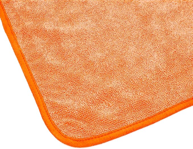 The Rag Company - Premium FTW Microfiber Cleaning Towels for Glass, Windows, Mirrors, Polished Surfaces - Streak-Free, Scratchless, 16" x16”, Orange, 3-Pack