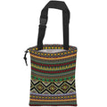 ghatobty Car Trash Bag Hanging Green Ethnic Style Car Trash Can Waterproof Garbage Bag Hanging for Car Back Seat