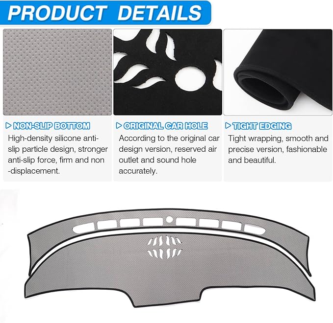 CARTIST Dash Cover Fits for Hyundai Santa Cruz 2022 2023 2024, Dashboard Mat for Santa Cruz Accessories with Non-Slip Silicone Backside
