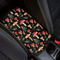 JoyLamoria Red Mushroom Auto Center Console Pad Cover Non Slip Car Armrest Cushion Soft Handrail Box Protector Universal Fit