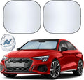 Autovir 2 Piece Car Windshield Sun Shade Foldable | Durable Polyester Windshield Sunshade Blocks Sun, Heat, and UV Rays | Sunshade for Car Ensuring Interior Protection | Small (29"x23.5")