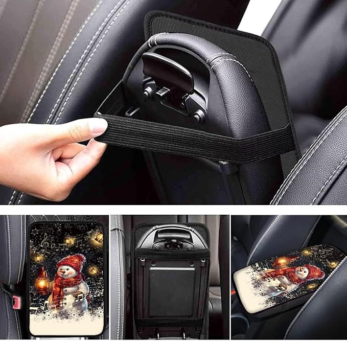 Biyejit Car Center Console Armrest Cushion Cover Pad Car Interior Decor Accessories Universal Fit for Sedan, Truck, SUV