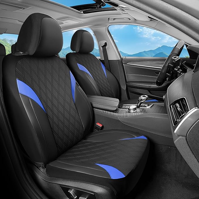 FLORICH Car Seat Covers Full Set, Leather Seat Covers for Cars, Car Seat Protector Waterproof, Universal Automotive Seat Covers Breathable, Front and Rear Car Seat Cover Fit for Most Sedans SUV Truck