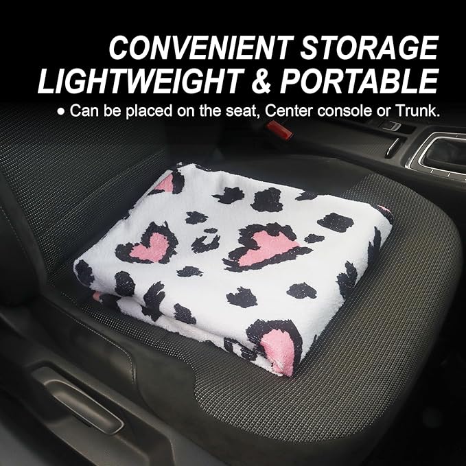 nbnhxnff Sweat Towel Car Seat Cover Protector Rear Seats for Gym Workout, Running, Swimming, Beach and Hiking, Waterproof Universal Seat Cover for Car, Trucks, Van & SUV (Love Spot, 1pcs Rear Seat)