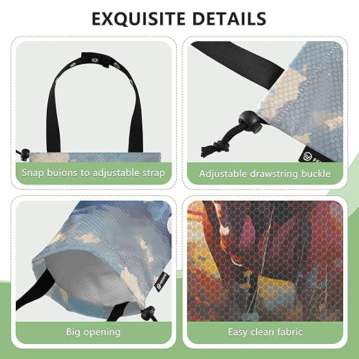 ALAZA Hanging Car Trash Bags Garbage Bag Trash Can for Back Seat Small Cow Cattle 2 Washable Storage Bag Retractable 2 Pack