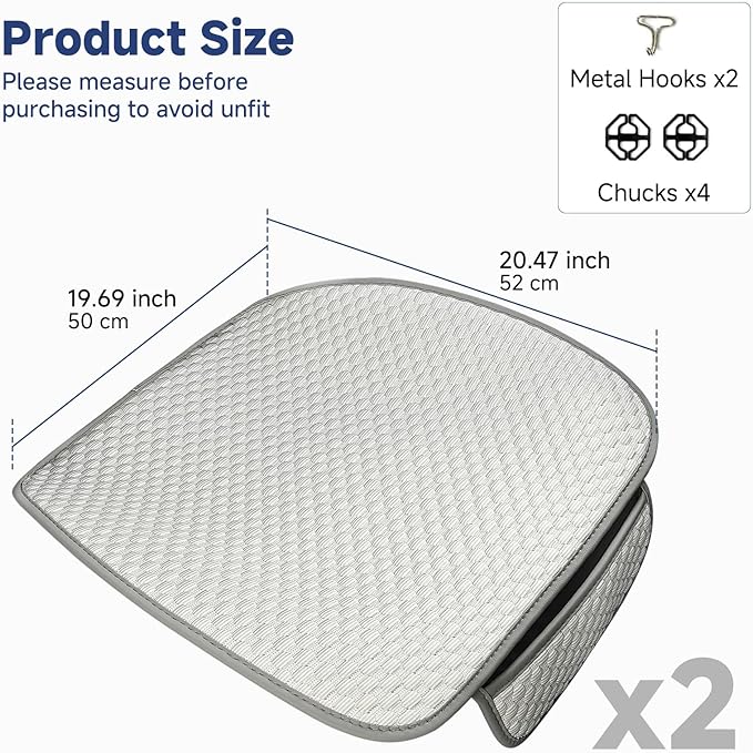 West Llama Car Seat Covers for Summer,Ice Silk Bottom Seat Covers for Cars Include 2 Piece Front Driver Seat Pad Mat Universal Fits 90% SUVs,Cars,Sedans(2Piece-White)