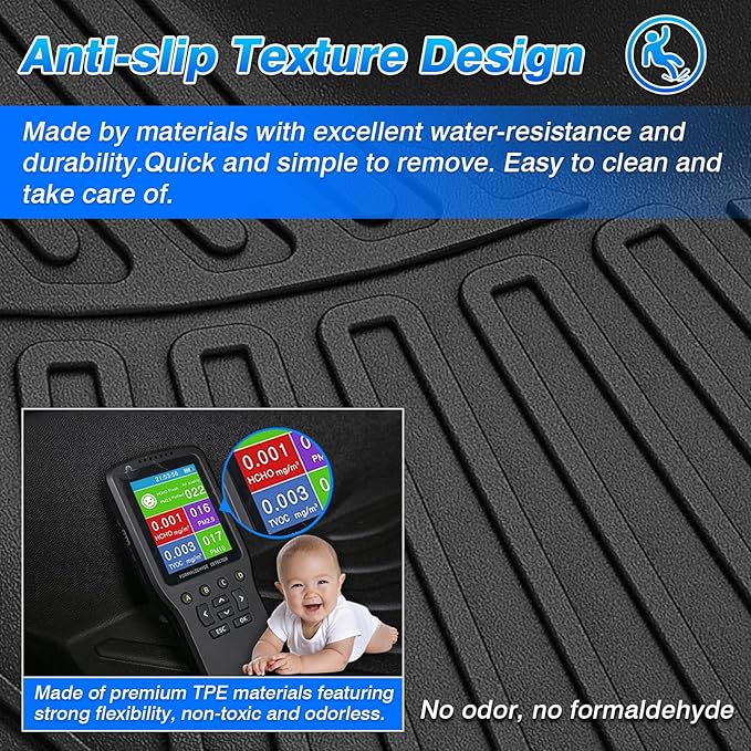 Express Floor Mats - Car Mats for 2015-2025 Chevrolet Chevy Express Van & GMC Savana Van 1500/2500/3500, All Weather Floor Mat for Express Accessories, Car Accessories