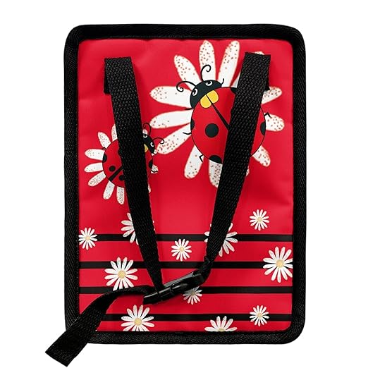 Ladybug Automotive Garbage Cans Waste Basket for Backseat Headrest Hanging Trash Can Daisy Car Trash Can Bags Container Waste Basket Fit for SUV Truck Sedan Van