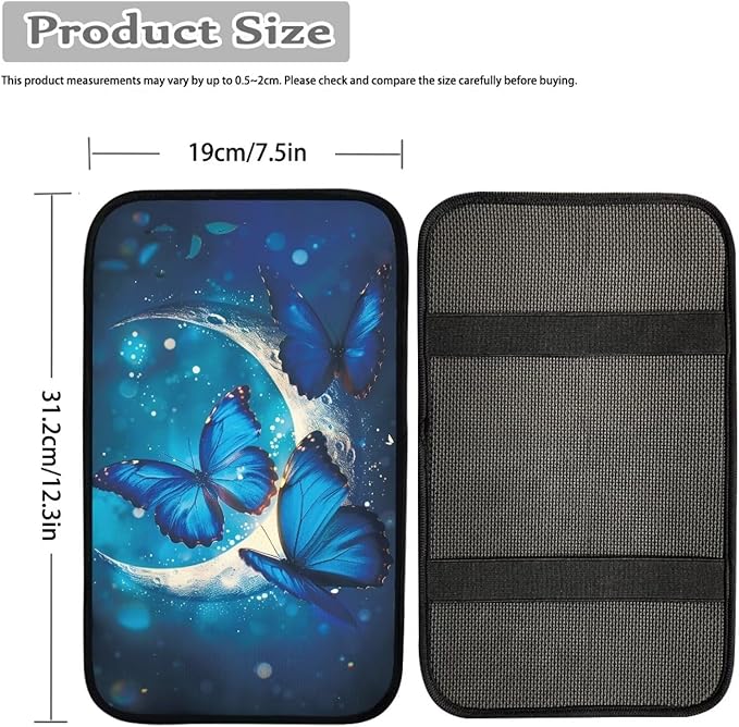 Biyejit Car Center Console Armrest Cushion Cover Pad Car Interior Decor Accessories Universal Fit for Sedan, Truck, SUV