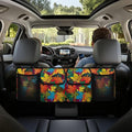 Hanging Trunk Organizer Car Back Seat Storage Bag Colorful Maple Leaves Auto Cargo Bag with 4 Pockets Auto Accessories for SUV MPV Sedans Pickup Jeep Trucks