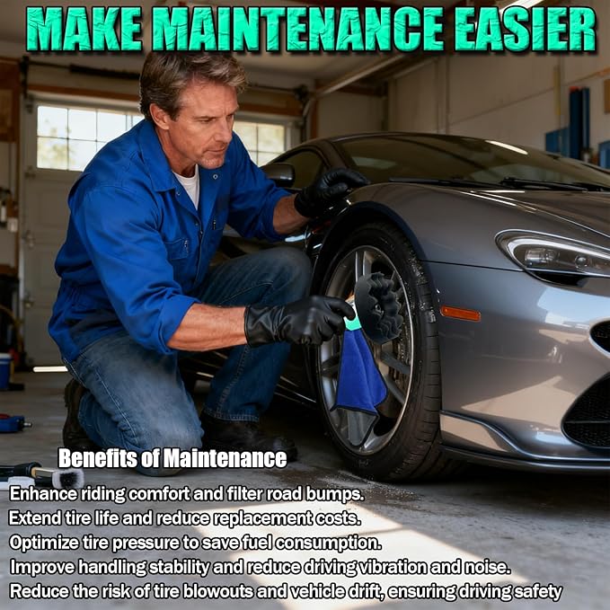 Flow Tire Shine Applicator,Reusable Car & Truck Tire Dressing Applicator,Works with All Tire Shine & Gels,Professional Car Detailing Tool