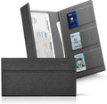 CoBak Leather Car Registration and Insurance Holder with Magnetic Compartment - Vehicle Glove Box Organizer for Driver License, Cards, Emergency Cash - Auto Truck Accessories Case, Cloth Black
