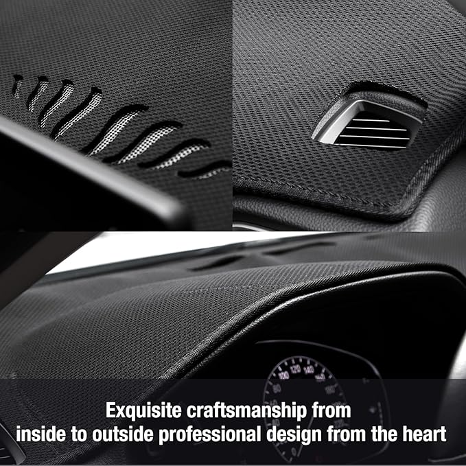 Dash Cover Honeycomb Dashboard Cover Mat Compatible with 2007-2013 Chevy Silverado GMC Sierra and 2007-2014 Chevy Tahoe Suburban and GMC Yukon