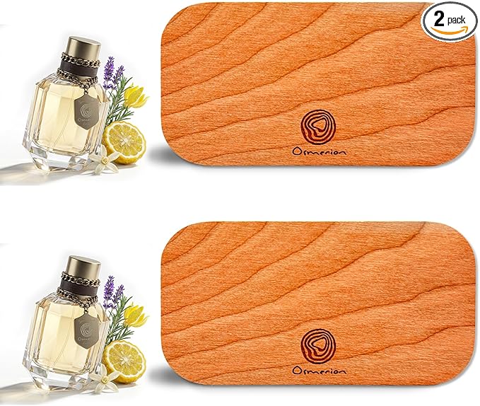 Car Air Freshener - Wood Air Freshener for Visor Clip - Long Lasting Car Odor Eliminator - Vehicle Scent Diffuser - Variety Scent Refill (2 Packs Refill, Cologne, NO CLIP)