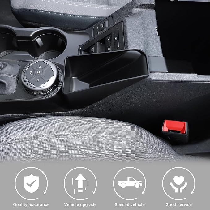 Jimen Center Console Hanging Organizer Compatible with Ford Bronco 2021-2025, Armrest Side Tray Storage Box