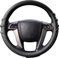 FH Group Universal Fit Silicone with Grip and Pattern Massaging Grip Steering Wheel Cover fits most Cars, SUVs, Trucks, and Vans Black