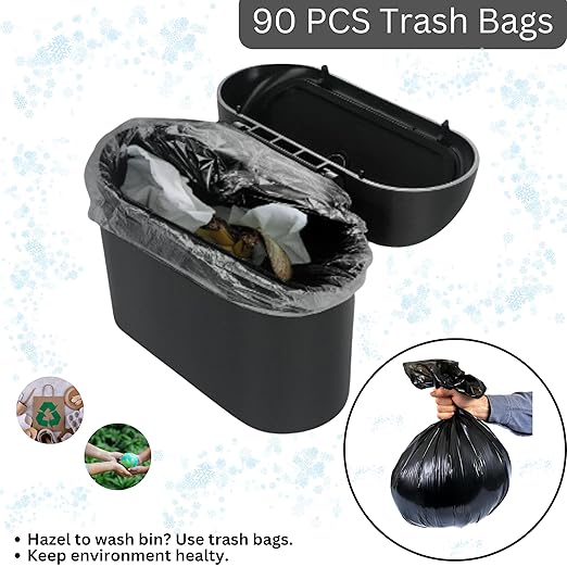 ALTIJARAT INT-Car Bin with 90 Pcs Trash Bag-This Car Trash Can Easy to Hang- Car Bin Tidy is Water-Resistance