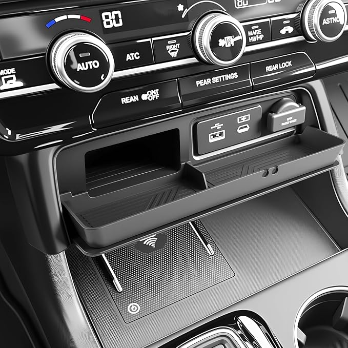 SKTU for 2026 Honda Passport Center Console Organizer 2026+ Passport Expansion Storage Box Honda Passport 2026 Accessories Durable ABS Expansion Console Tray