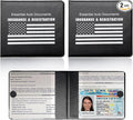 Ziciner Car Registration Insurance Holder, 2Pack Essential Auto Card Document Glove Box Organizer with Touch Fastener, Vehicle Interior Accessories Perfect for Most Car, Truck, SUV (Black/White Flag)