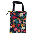 Car Garbage Bag Watercolor Floral and Leaves Drawstring Car Trash Bag Hanging for Back Seat with Adjustable Buckle Canvas Vehicle Trash Can Easy-to-Install
