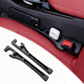 TATATOO Car Seat Gap Filler, Seat Side Gap Filler Organizer with Phone Holder, Universal Fit in Between Car Seat Catcher, Perfect for Car, SUV, Truck (Slotted, Black)