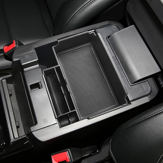 Center Console Organizer Compatible with Ford Explorer 2020 2021 2022 2023 2024 2025 2026 Interior Accessories, Coin Holder Armrest Secondary Storage Box Container Insert Divider Tray, Black