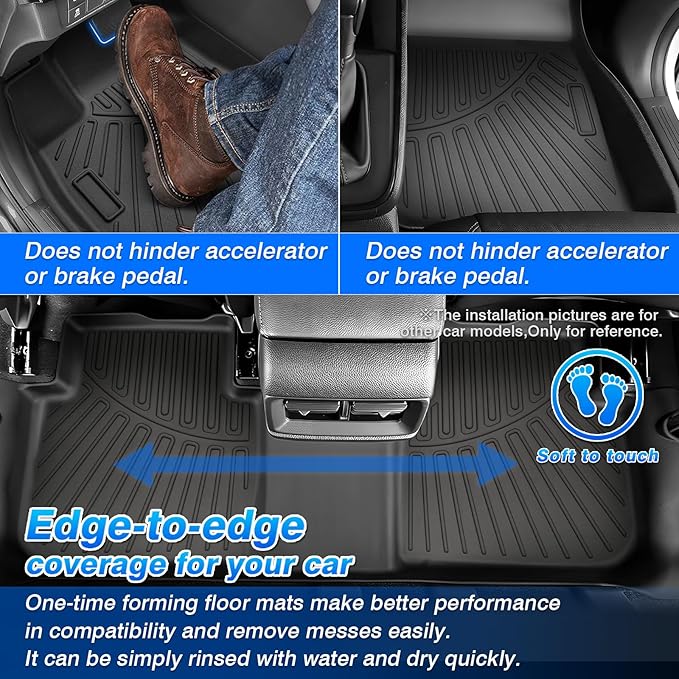 Cartist Floor Mats Custom Fit for Toyota Camry 2025 2026 All Weather Floor Liners for Camry Accessories Heavy Duty TPE Waterproof