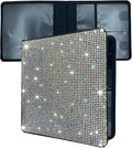 Rhinestone Bling Car Registration and Insurance Document Holder, Glitter Leather Vehicle Glove Box Organizer Magnetic Closure Card Wallet Case Colorful small