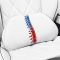 Dapucarin Lumbar Support Pillow for Car Seat, Office Chair Nappa Leather Memory Foam Lower Back Cushion for Back Pain Relief Improve Posture, Ergonomic Back Rest for Gaming Chair, Light Gray, 1PC