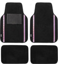 FH Group Universal Fit Car Floor Mats – All-Purpose Carpet Floor Mats & Protectors for Cars, SUVs & Trucks, Durable Automotive Carpet Mats, Pink & Black