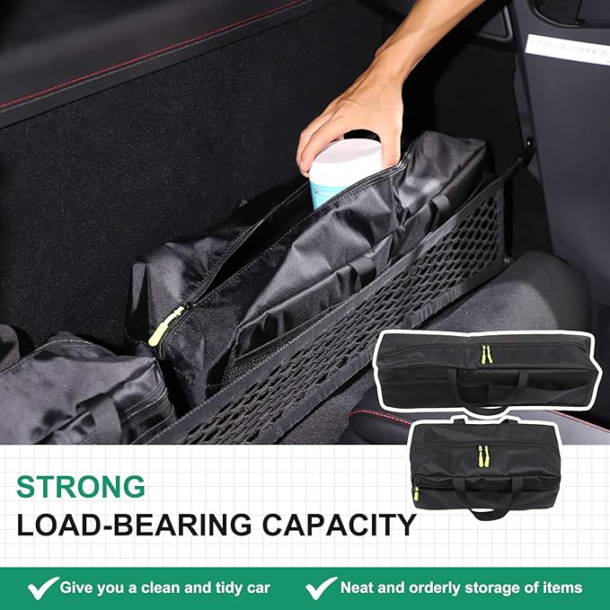 Sekhyna Car Backseat Organizer Compatible with Lotus Emira 2020-2024,Car Organizer Bag Side Trunk Cargo Storage with 2 Large Pockets,2PCS Multifunctional Storage Bag For Lotus EMIRA V6 GT4 I4 Coupe