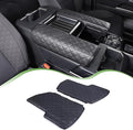 Center Console Armrest Cover Protector Pad Compatible with Toyota Tundra Sequoia 2022-2025 Leather Car Console Armrest Seat Cushion Waterproof Armrest Cushion Lid Interior Accessories (Style A)