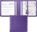 Tavonis Car Registration and Insurance Card Holder，Small Glove Box Organizer for Men and Women，Car and Truck Driver License, Documents, Card Storage Accessories，Purple