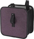 1 Pcs Universal Car Trash Can Hanging 9.1" Length 5.5" Width 9.1" Height Trash Bin Pink Black Fabric Rhinestone
