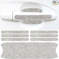 Gengki 10PCS Car Door Handle Bling Rhinestones Stickers Universal Auto Door Handle Scratch Cover Guard Protective Film Pad Sliver