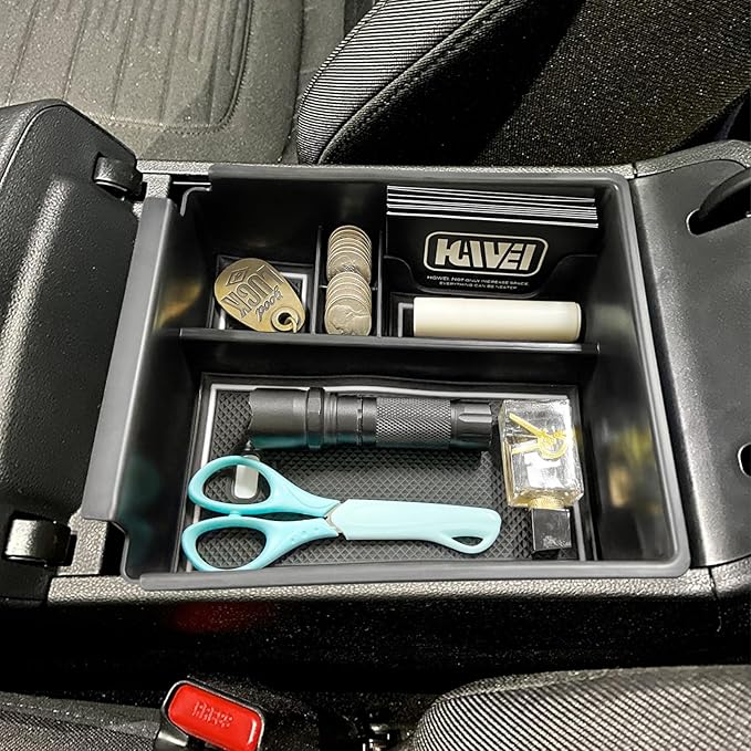 Center Console Organizer Compatible with 2022-2024 Hyundai Tucson & Santa Cruz 2022-2025 Interior Accessories Armrest Storage Box Insert Tray (Not for 2025 Limited/Hybrid/Plug-in Hybrid) White