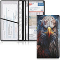 Eagle American Flag Memorial 4th Of July Independence Day Car Registration and Insurance Holder Vehicle Glove Box Organizer Car Accessories Wallet Case for Women Men 202a4885