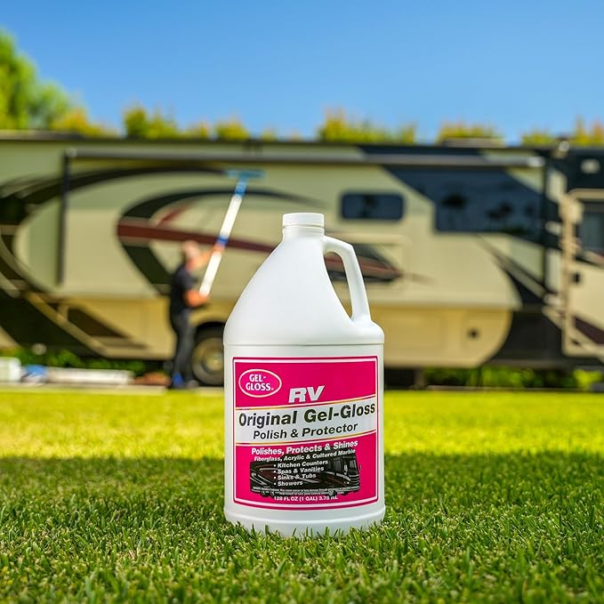 TR Industries Gel-Gloss RV GG-128 Polish and Protector 128 oz, WHITE PINK