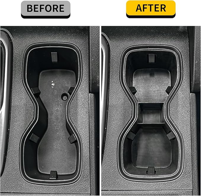 Maxzina Cup Holder Compatible with 2022-2025 2026 Nissan Frontier Silicone Insert Center Console Cup Holder Silicone Black Bottle Holder Interior Decoration for 2024 Frontier Accessories