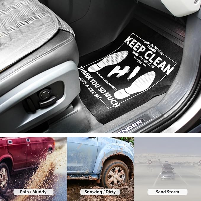 Disposable Car Floor Mats, Automotive Floor Mats Carpets Protector Cover, Universal Fit Auto Floor Mats, Protective Front Rear Floor Mat for Cars Details Vehicles Truck SUV, 18 x 20 inch (30pcs)