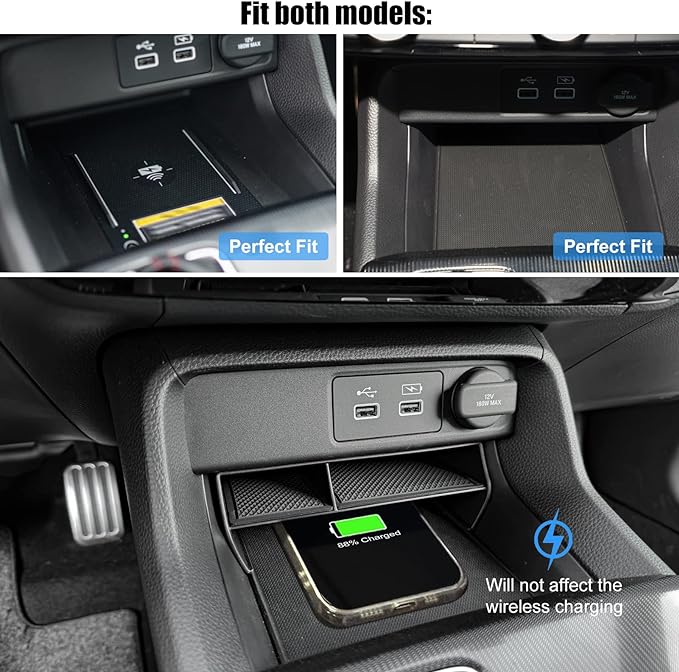 Thenice for 11th Gen Civic Center Console Organizer Caddy Glove Storage Box Compatible with Honda Civic 2022 2023 2024 2025